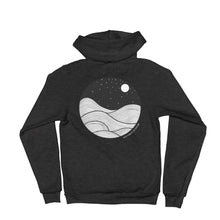 Load image into Gallery viewer, Midnight Waves Unisex Zip-up Hoodie
