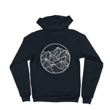 Load image into Gallery viewer, Circle Mountains Unisex Zip-up Hoodie
