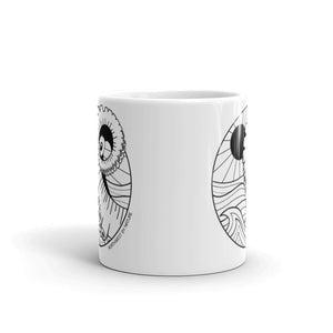 White glossy mug