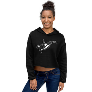 Geo Orca Crop Hoodie