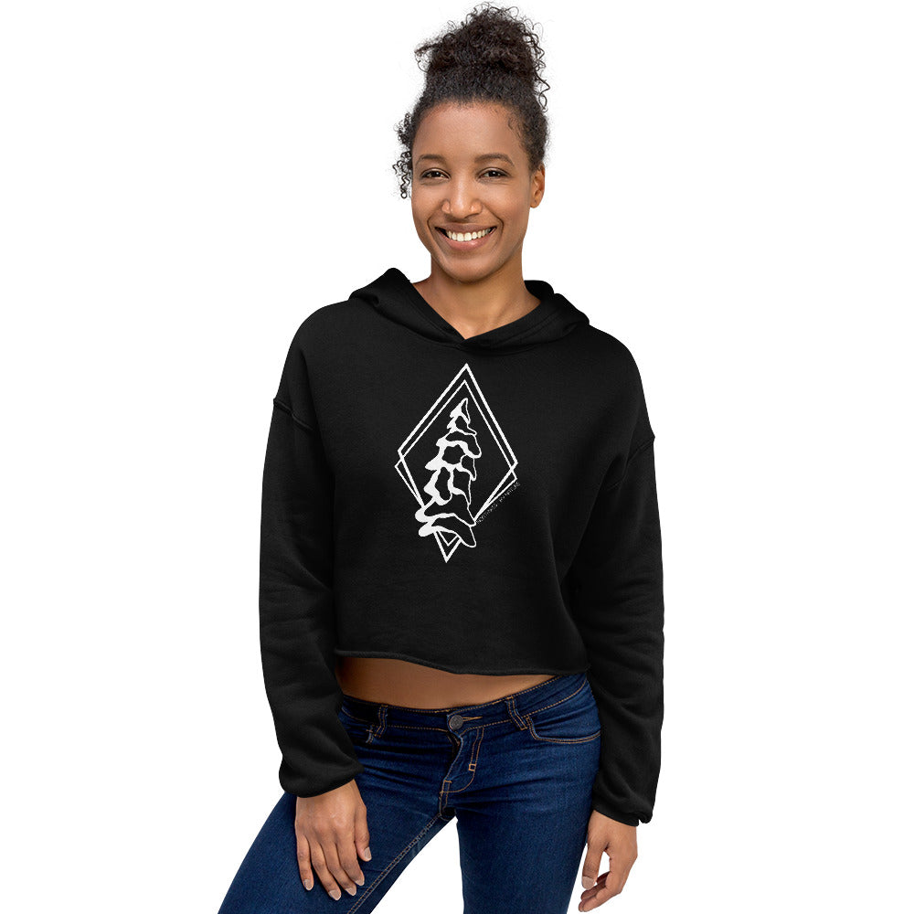 Snow Ghost Crop Hoodie