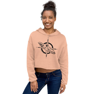 VI Compass Crop Hoodie