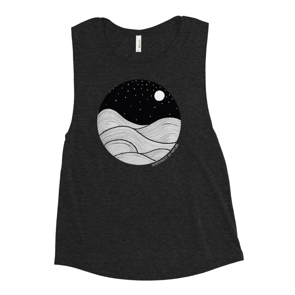 Midnight Waves Ladies’ Muscle Tank