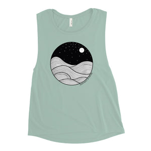 Midnight Waves Ladies’ Muscle Tank