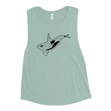 Load image into Gallery viewer, Geo Orca Ladies’ Muscle Tank
