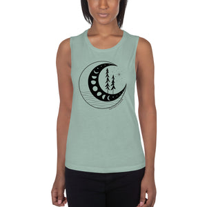 Moon Phases Ladies’ Muscle Tank