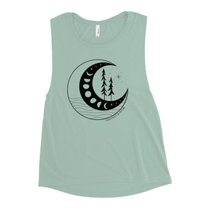 Moon Phases Ladies’ Muscle Tank