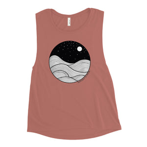 Midnight Waves Ladies’ Muscle Tank