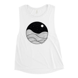 Midnight Waves Ladies’ Muscle Tank